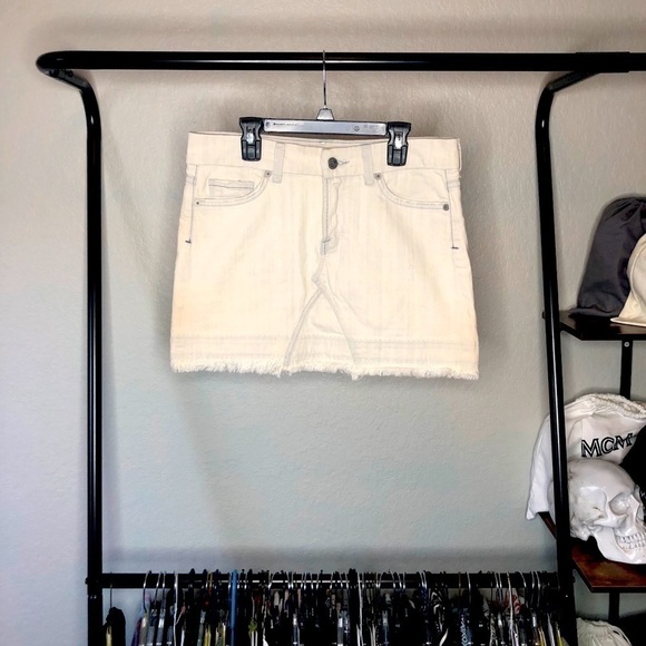 CITIZENS of Humanity by Jerome Dahan Destroyed Spike MohawkSkull Denim Skirt - Picture 1 of 13